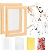 Aboofx Paper Making Kit, A7 Mini Size Paper Making Screen Frame Kit, Wooden Mold and Deckle with ...