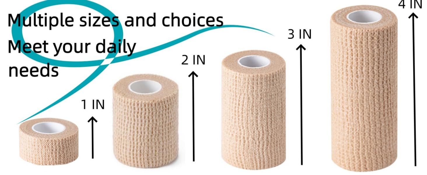 Yards Multi-Colored Elastic Cohesive Bandage Wrap for Sports, Wrist, Ankle and Vet Wrap, Grip Tape