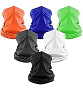 Dapaser 6 Pack Cooling Neck Gaiter Face Mask for Men Women Breathable Dust UV Protection Multifun...