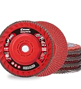 EZARC Flap Discs 40 Grit, 4-1/2" x 7/8" Ceramic Grain Flap Sanding Disc, Type 27 Heavy Duty Abras...