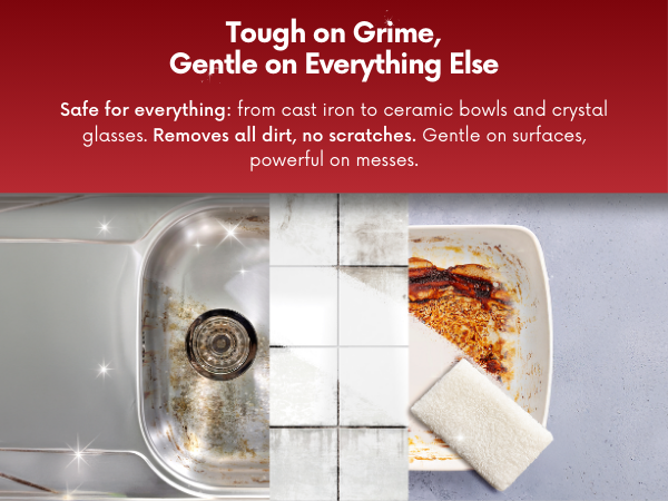 Tough on grime, gentle on everything else, the scrubbing pad for everything