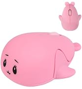 Wireless Mouse Cute Animal Dolphin Shape Pink Small Silent Click Ergonomic Portable Quiet Travel ...