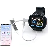 Pepultech Sleep Pulse Oximeter,Wearable Wrist Bluetooth Pulse Oximeter with Alarm for Low O2, Rec...