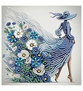 Diamond Art Painting Kit, Pretty Dress Fashion Ladies 5D DIY Special Shape Mosaic Crafts for Begi...