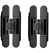 Upgrade LAGALO 2-Pack Hidden Door Hinges 180° Swing Heavy Duty Hinges 176LB Load-Bearing, 7" Invi...
