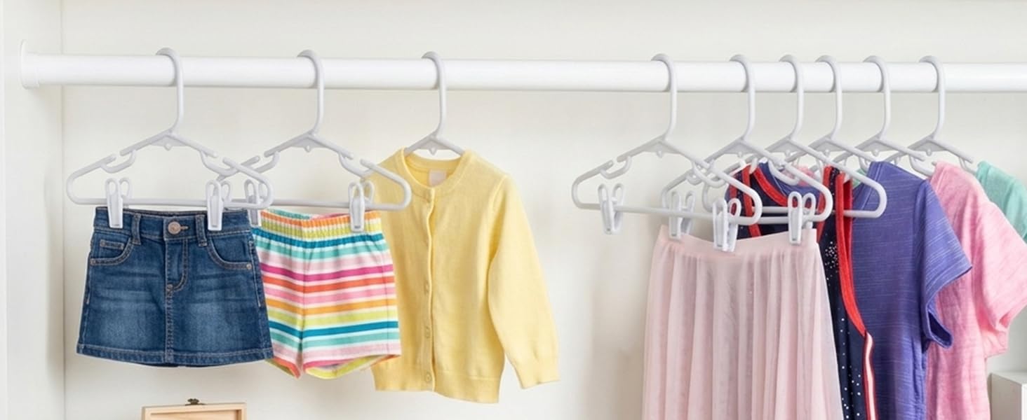 Honey-Can-Do Kids Clothes Hanger, Baby Clothes Hangers with Clips