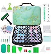 Muzagroo Art Diamond Painting Storage Containers, Diamond Art Storage Case with Accessories and T...