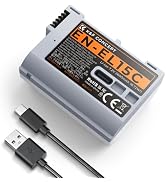 K&F CONCEPT 2600mAh EN-EL15C Battery, USB-C Fast Charging Z6iii Battery Compatible with Nikon ZR,...