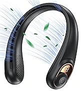 KIDEE Neck Fan, Portable Bladeless Neck Fans, Upgrade 360° Airflow, Super Quiet, 3 Speeds