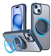 v-Golvin Strong Magnetic for iPhone 15 Case with Stand,Fit for MagSafe,360°Rotatable Ring Designe...