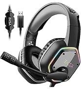 EKSA E1000 USB Gaming Headset for PC, Computer Headphones with Microphone/Mic Noise Cancelling, 7...