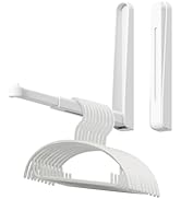 Sazfli Wall Mounted Clothes Hanger Rack – Foldable Retractable Organizer with Strong Adhesive, No...