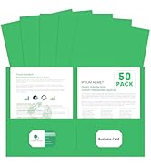 Two Pocket Folders, PANDRI 50 Pack 2 Pocket Folders, Letter Size Paper File Folder for School Off...