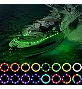 LED Boat Strip Lights, 16.4Ft Remote Control Boat Lights, 16 Color Change, Waterproof Boat Interi...