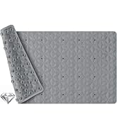 WRISIN Non Slip Bathtub Mat for Bath Tub Shower - Natural Rubber Mat with 241 Suction Cups - Soft...
