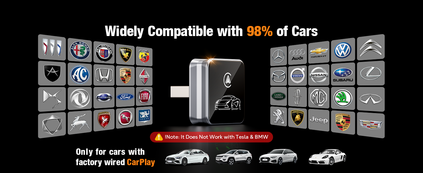 Enjoy instant wireless CarPlay every time you drive.