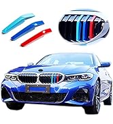 Exact Fit ///M-Colored Grille Insert Trims Compatible with BMW G20 3 Series 2019 2020 2021 2022 S...