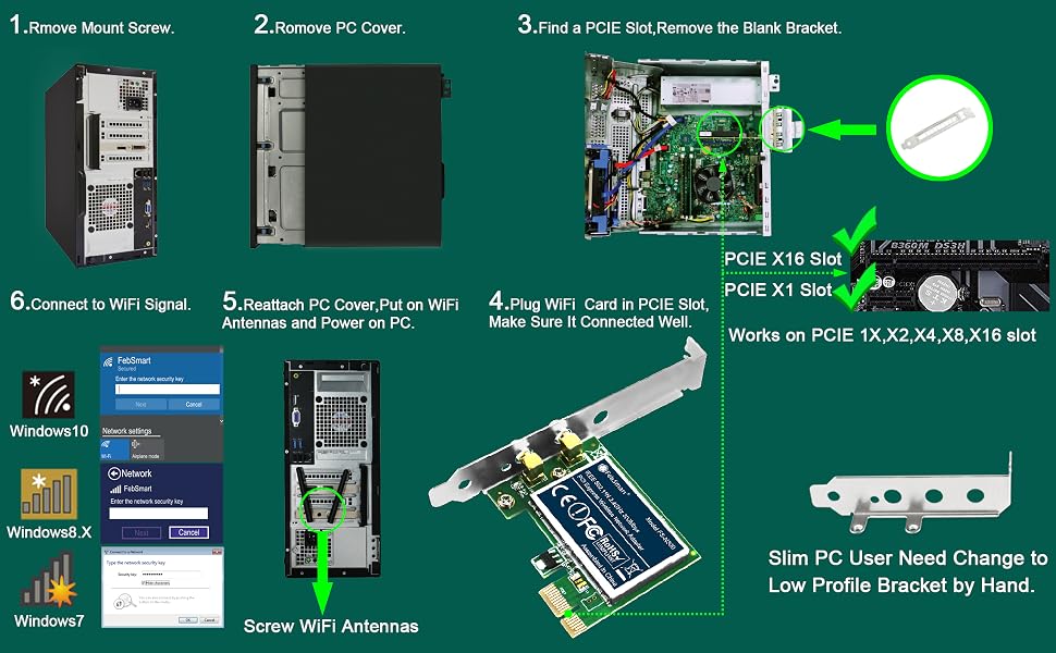 pcie wifi adapter pcie wifi bluetooth adapter pcie wifi card