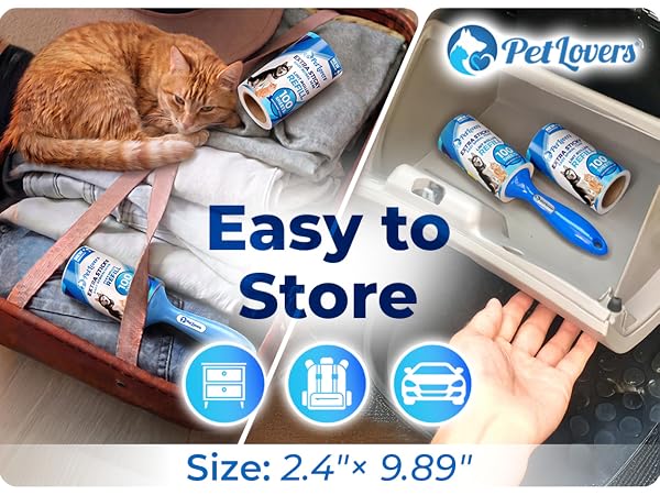 Compact lint rollers for easy storage