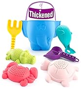 hahaland Beach Toys for Toddlers 1-3 - Sand Toys for Toddlers 1-3, Baby Bucket Rake Shovel Set, B...