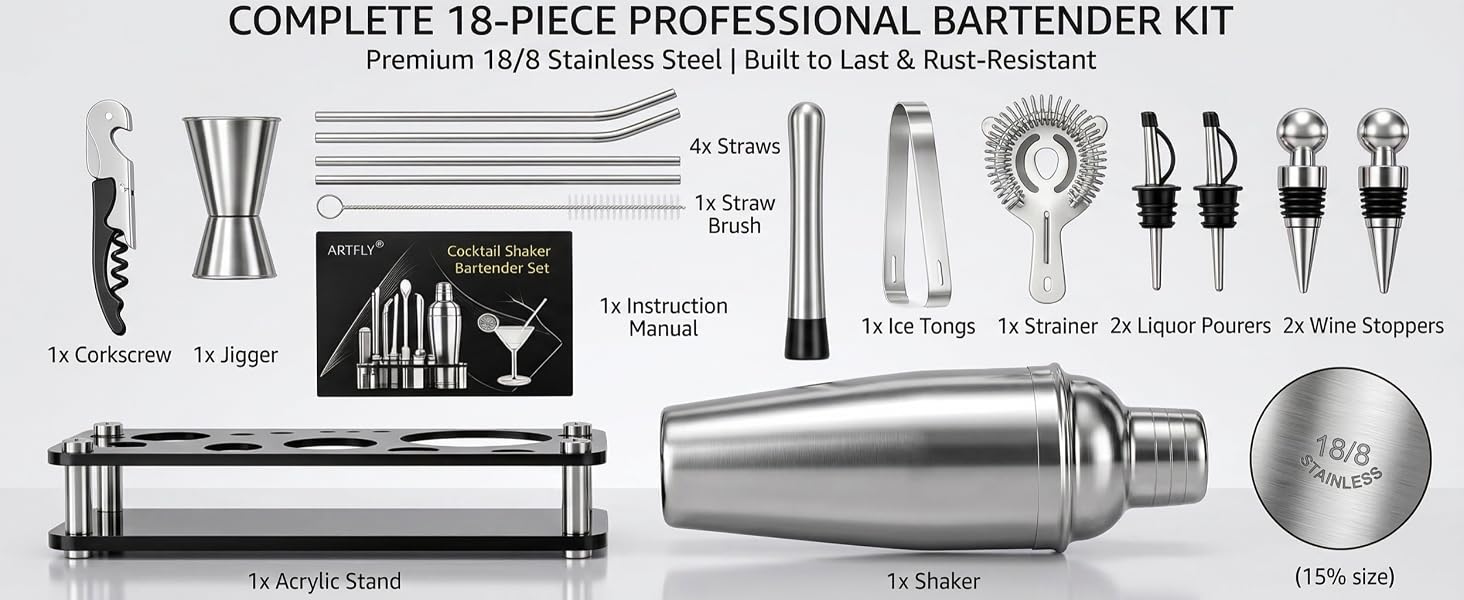Built with 18/8 Stainless Steel