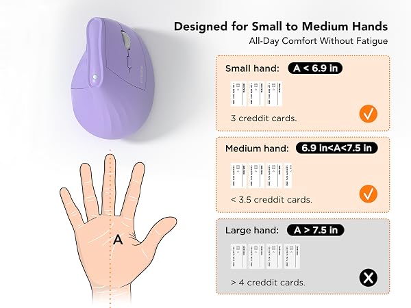 Ideal for small to medium hands