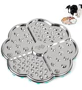 ALL FOR PAWS Stainless Steel Lick Mat for Dogs & Cats, Non-Slip Slow Feeder Pad with Suction Cups...