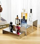 MCKECHSION Purse Display Stands - 3 Stainless Steel Perfume Display Stands Metal Shoe Display Ris...