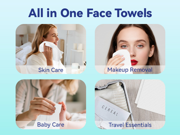 disposable face towels XL Facial towelettes paper tissue cleansing cloth wipes for makeup skincare
