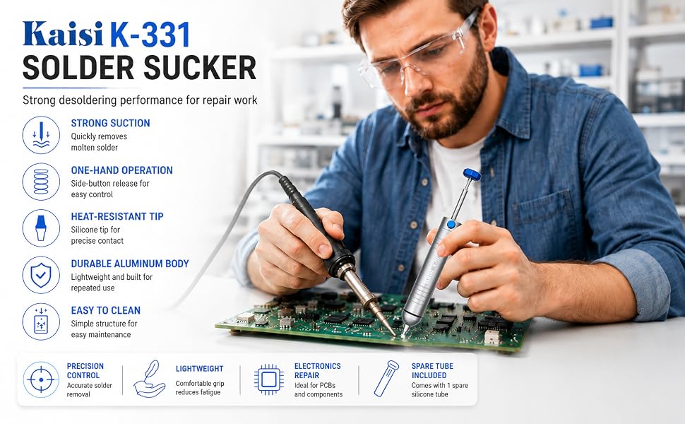 solder sucker desoldering gun solder remover
