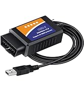 ELM327 USB Adapter OBD2 Scanner for Windows, ELMconfig FoCCCus Diagnostic Scan Tool with MS-Can/H...