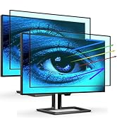 FILMEXT 2 Pack Removable 27 Inch Blue Light Screen Filter for Monitor 16:9 Frameless Monitor -Bub...