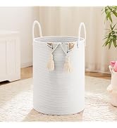 Artfeel Laundry Basket,Woven Cotton Rope Laundry Hamper,60L for Decorative Storage of Dirty Cloth...