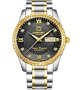 Gosasa Swiss Made Men Luxury Gold Watches,Automatic Analog Display Calendar Week Luminous Gold St...