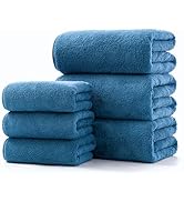 Lumimi Towel Set of 6 Very Soft Microfiber 3 Bath and 3 Hand Towels Quick Dry Light Weight for Ba...