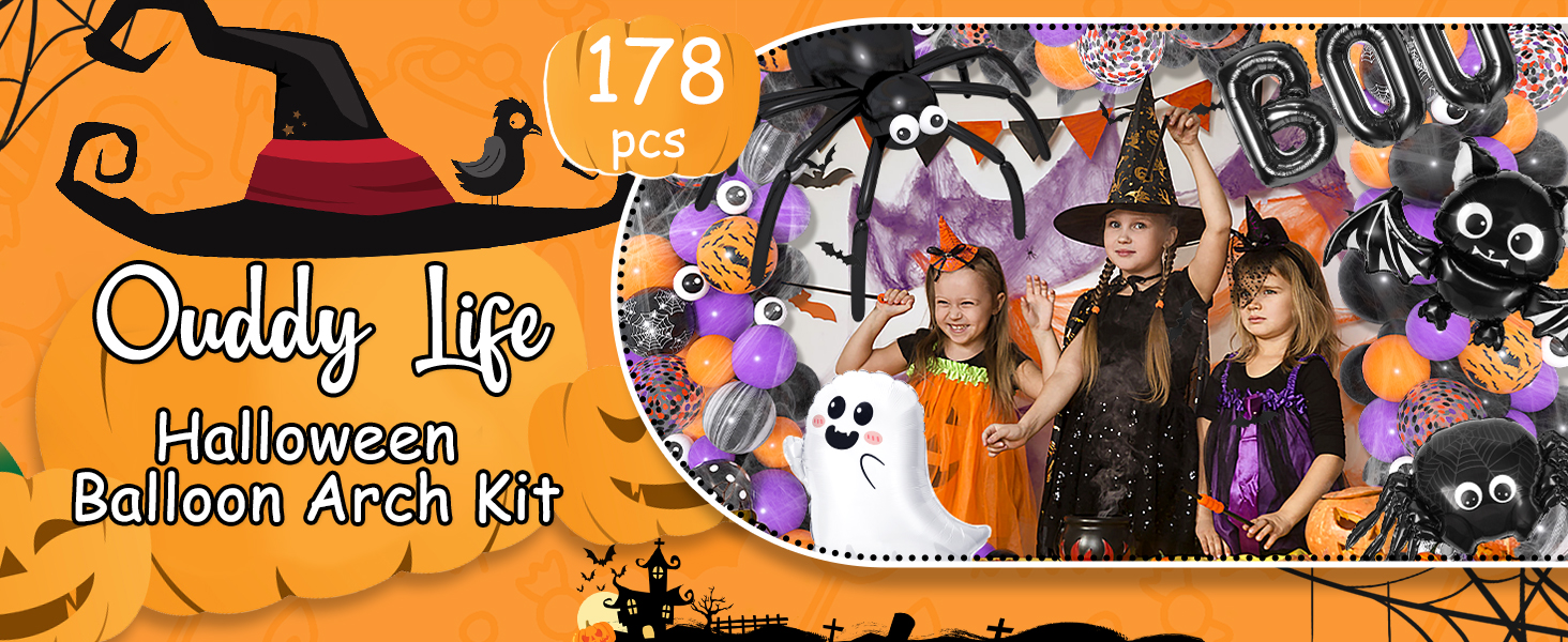 halloween balloon arch
