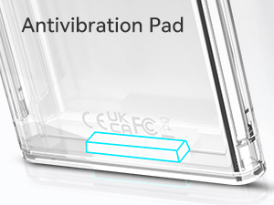 5gbps usb 3.0 Transparent White Enclosure for hard drive