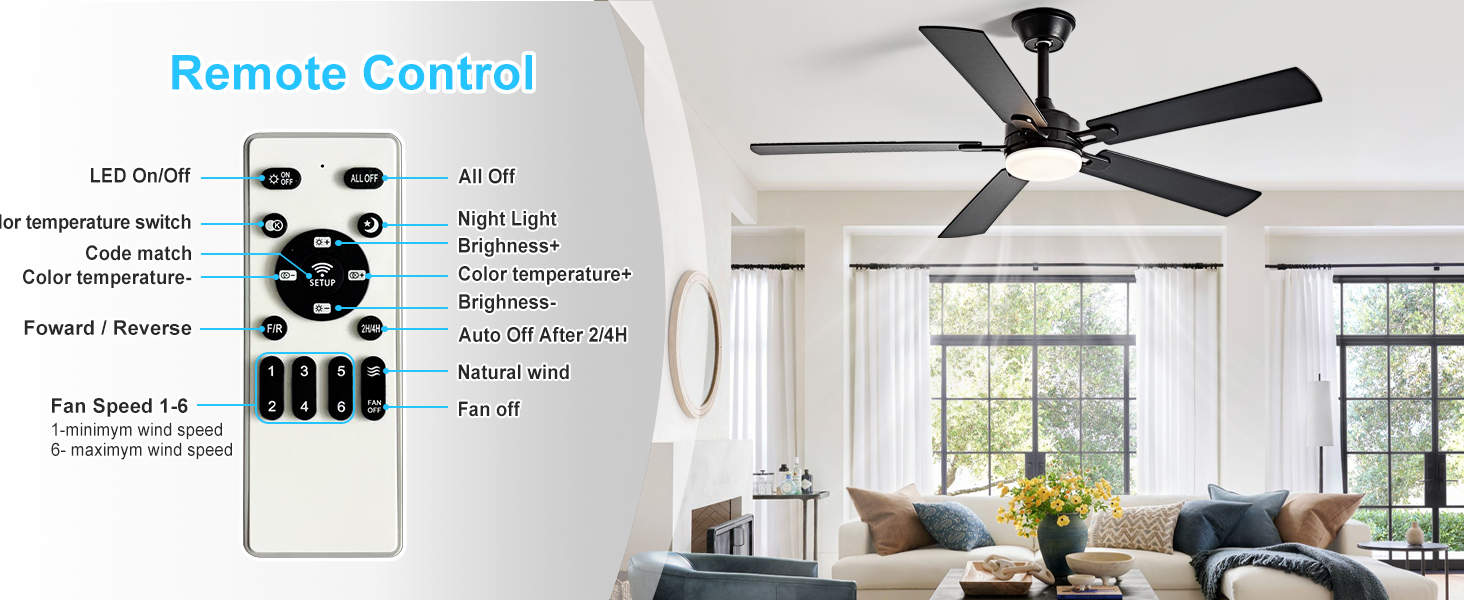 ceiling fan with 2 downrod