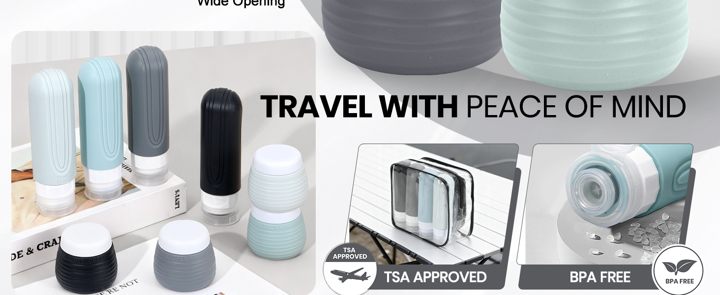 Travel Bottles for Toiletries 8 Pack