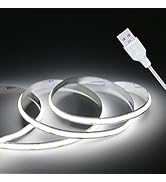 UVTaoYuan Led Strip Lights, 5V USB LED Lighting COB Short LED Strip Light White Flexible Not Dimm...