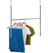 Honey Can Do Hanging Double Closet Rod HNG-09071 Chrome