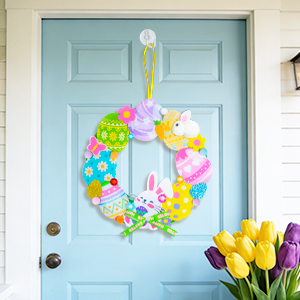 easter felt wreath