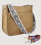 KlaOYer 2 Adjustable Strap Bag,Crossbody Bags Women,Guitar Strap Purse,Vegan Handbags Soft Should...