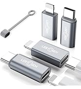 LERTOSEN Lightning Female to USB-C Male Adapter & USB-C Female to Lightning Male Adapter (4 Pack)...