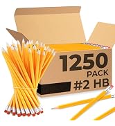 Rosmonde Pencils Bulk, 1200 Pack, Pencils for Kids, Pre Sharpened #2, Back to School Supplies, Ea...