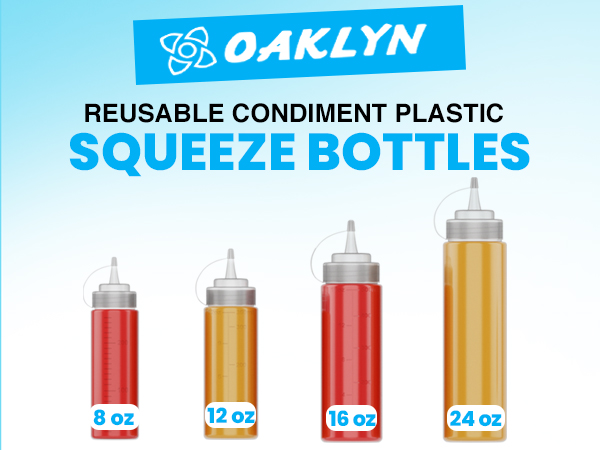 squeeze condiment plastic bottles with nozzle for sauces leak proof durable design easy to clean