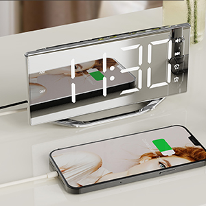 loud alarm clock with usb charger