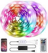 QZYL 50 Feet Led Strip Lights Home,Led Lights for Bedroom,Music Sync Color Changing Flexible Timi...