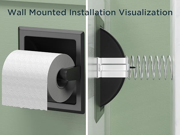 in wall toilet paper holder