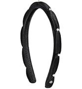 EVITA PERONI Velvet Headband with Pearls, Pleated Headbands for Women, High-Density Velvet Materi...